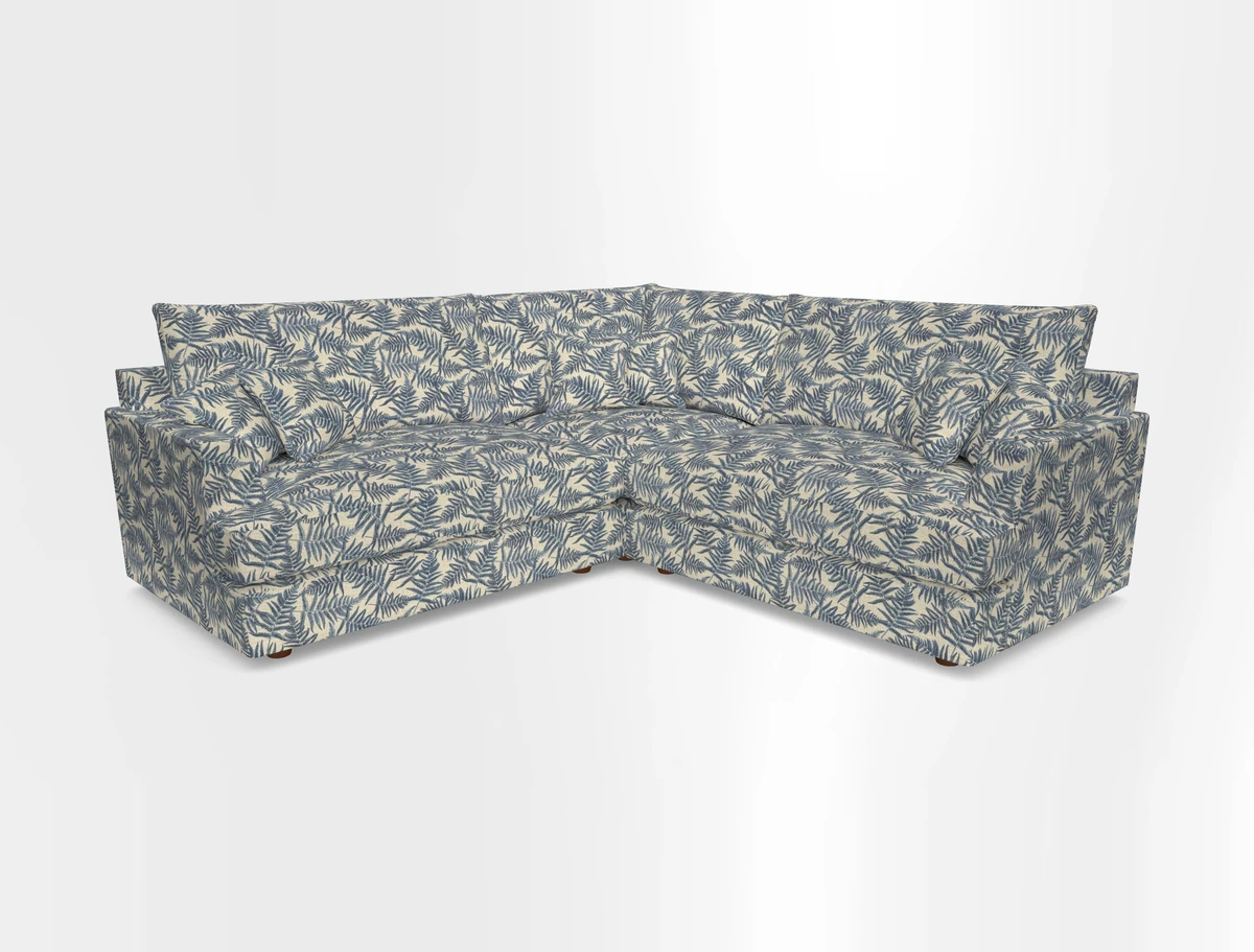 Slingsby Small Fitted Cover Corner Unit LHF & RHF in Two Tone Plain Biscuit.  Loose cover version available