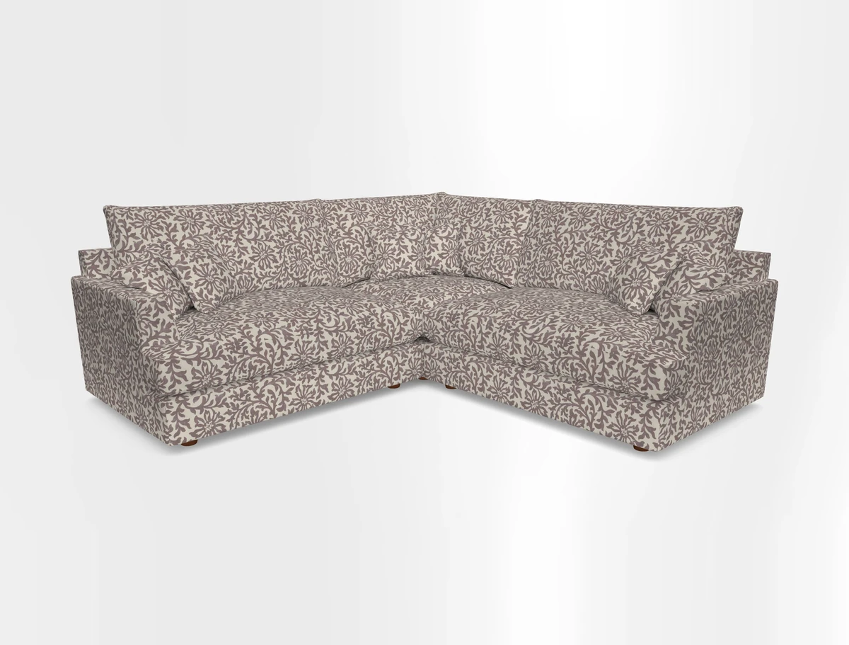 Slingsby Small Fitted Cover Corner Unit LHF & RHF in Two Tone Plain Biscuit.  Loose cover version available