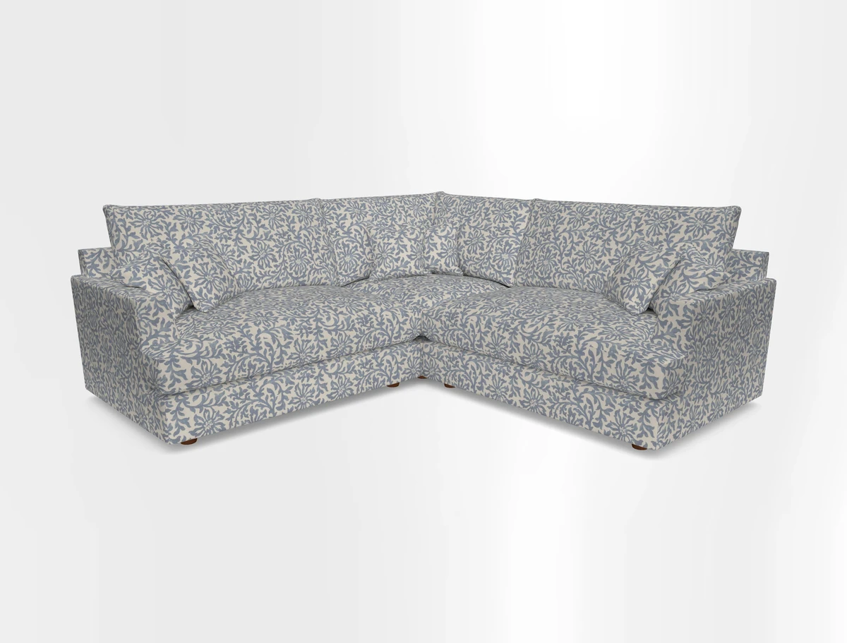 Slingsby Small Fitted Cover Corner Unit LHF & RHF in Two Tone Plain Biscuit.  Loose cover version available