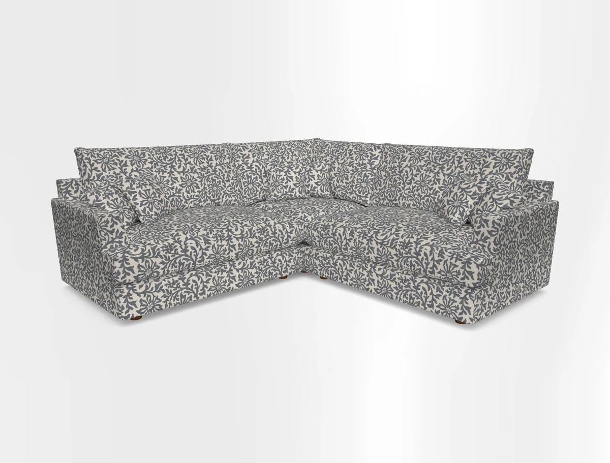 Slingsby Small Fitted Cover Corner Unit LHF & RHF in Two Tone Plain Biscuit.  Loose cover version available