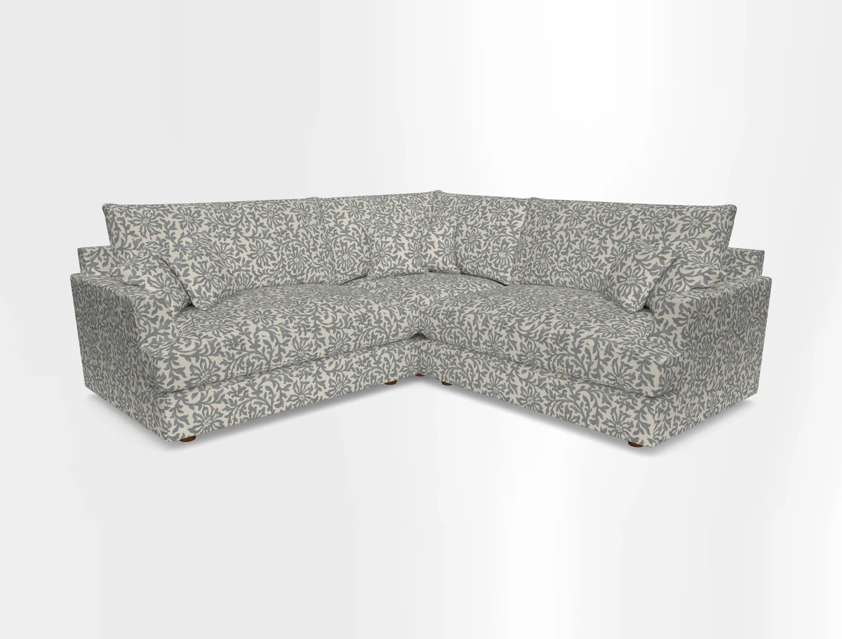 Slingsby Small Fitted Cover Corner Unit LHF & RHF in Two Tone Plain Biscuit.  Loose cover version available