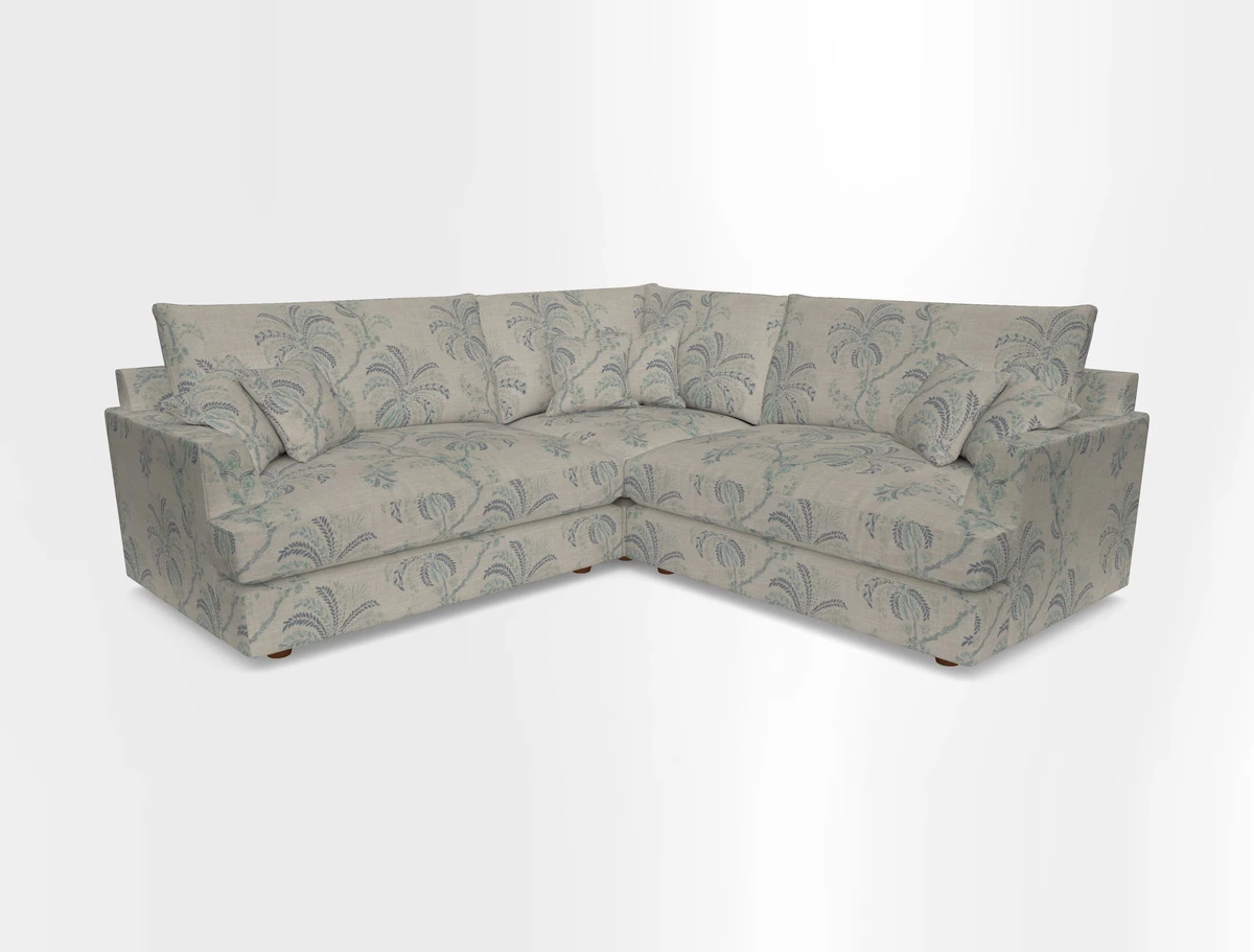 Slingsby Small Fitted Cover Corner Unit LHF & RHF in Two Tone Plain Biscuit.  Loose cover version available