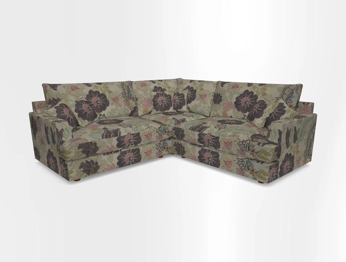 Slingsby Small Fitted Cover Corner Unit LHF & RHF in Two Tone Plain Biscuit.  Loose cover version available