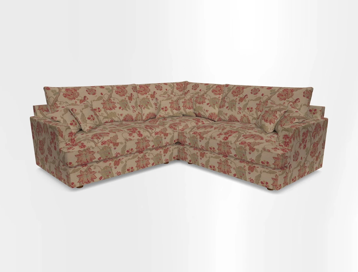 Slingsby Small Fitted Cover Corner Unit LHF & RHF in Two Tone Plain Biscuit.  Loose cover version available