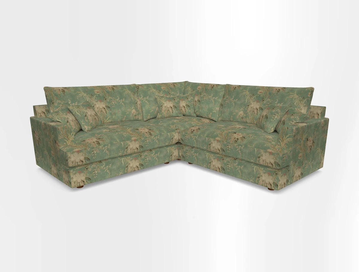 Slingsby Small Fitted Cover Corner Unit LHF & RHF in Two Tone Plain Biscuit.  Loose cover version available