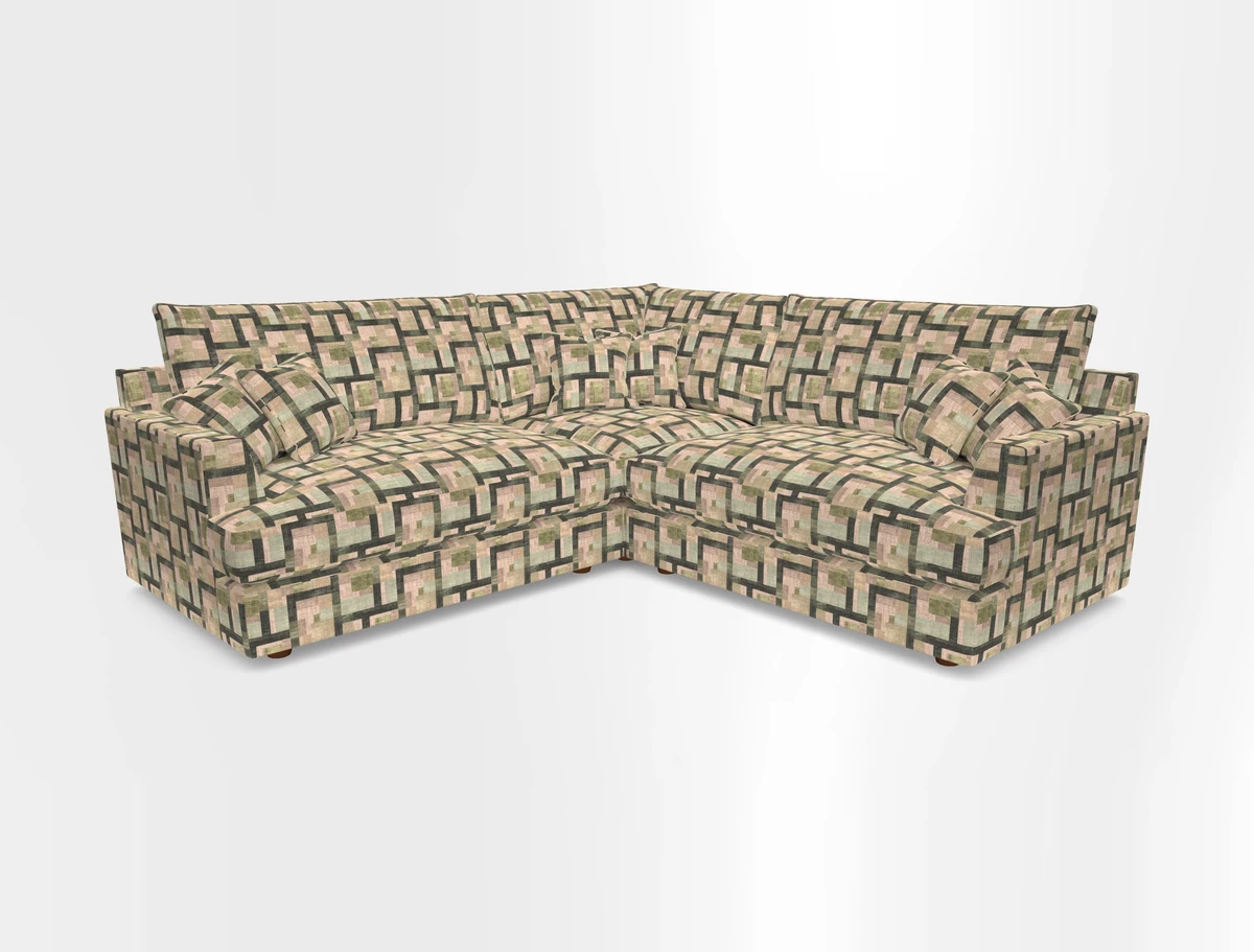 Slingsby Small Fitted Cover Corner Unit LHF & RHF in Two Tone Plain Biscuit.  Loose cover version available