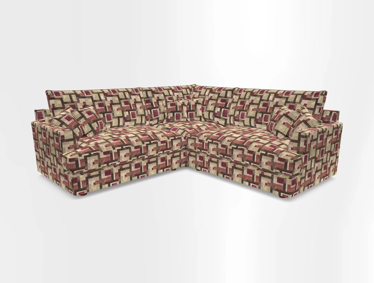 Slingsby Small Fitted Cover Corner Unit LHF & RHF in Two Tone Plain Biscuit.  Loose cover version available