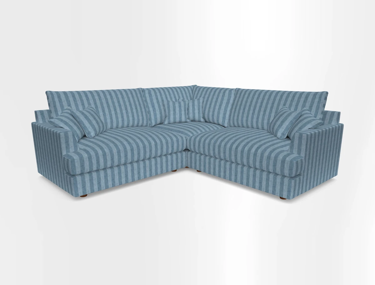 Slingsby Small Fitted Cover Corner Unit LHF & RHF in Two Tone Plain Biscuit.  Loose cover version available