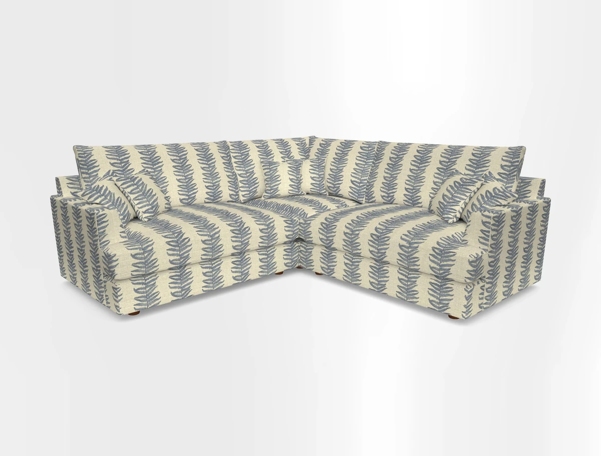 Slingsby Small Fitted Cover Corner Unit LHF & RHF in Two Tone Plain Biscuit.  Loose cover version available