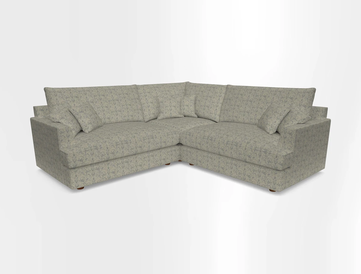 Slingsby Small Fitted Cover Corner Unit LHF & RHF in Two Tone Plain Biscuit.  Loose cover version available