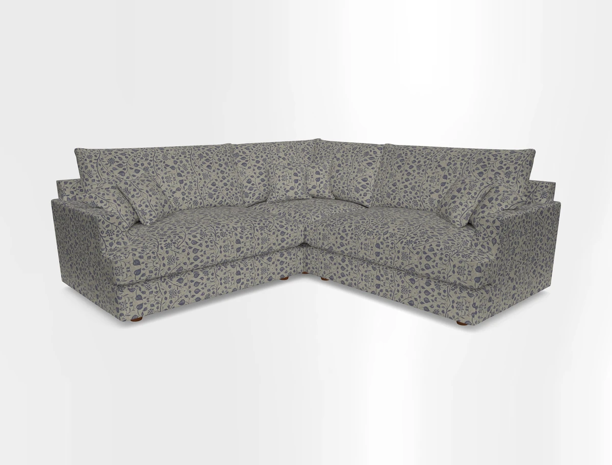 Slingsby Small Fitted Cover Corner Unit LHF & RHF in Two Tone Plain Biscuit.  Loose cover version available