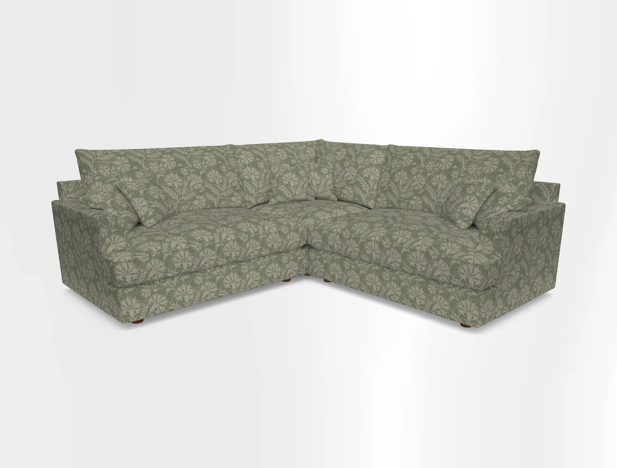 Slingsby Small Fitted Cover Corner Unit LHF & RHF in Two Tone Plain Biscuit.  Loose cover version available