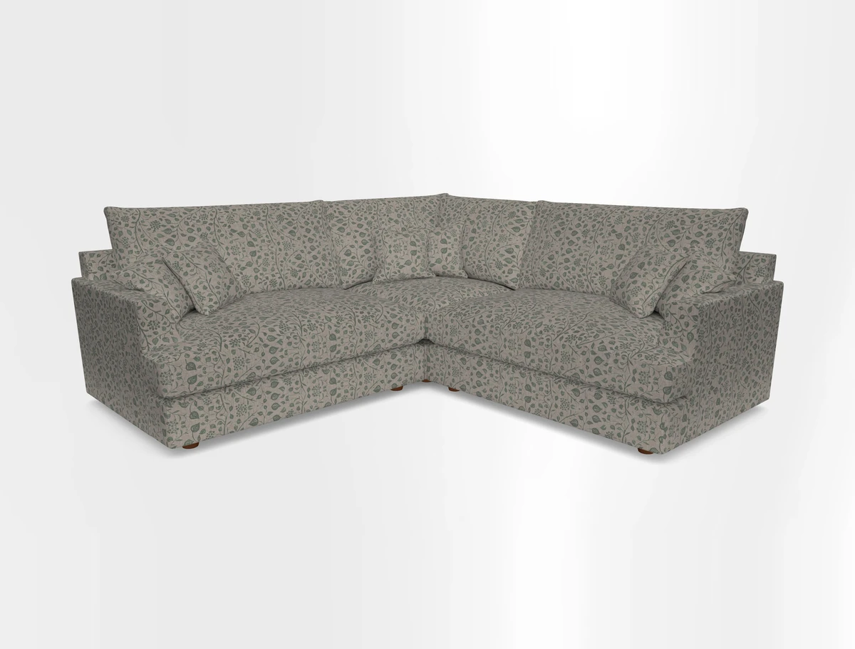 Slingsby Small Fitted Cover Corner Unit LHF & RHF in Two Tone Plain Biscuit.  Loose cover version available