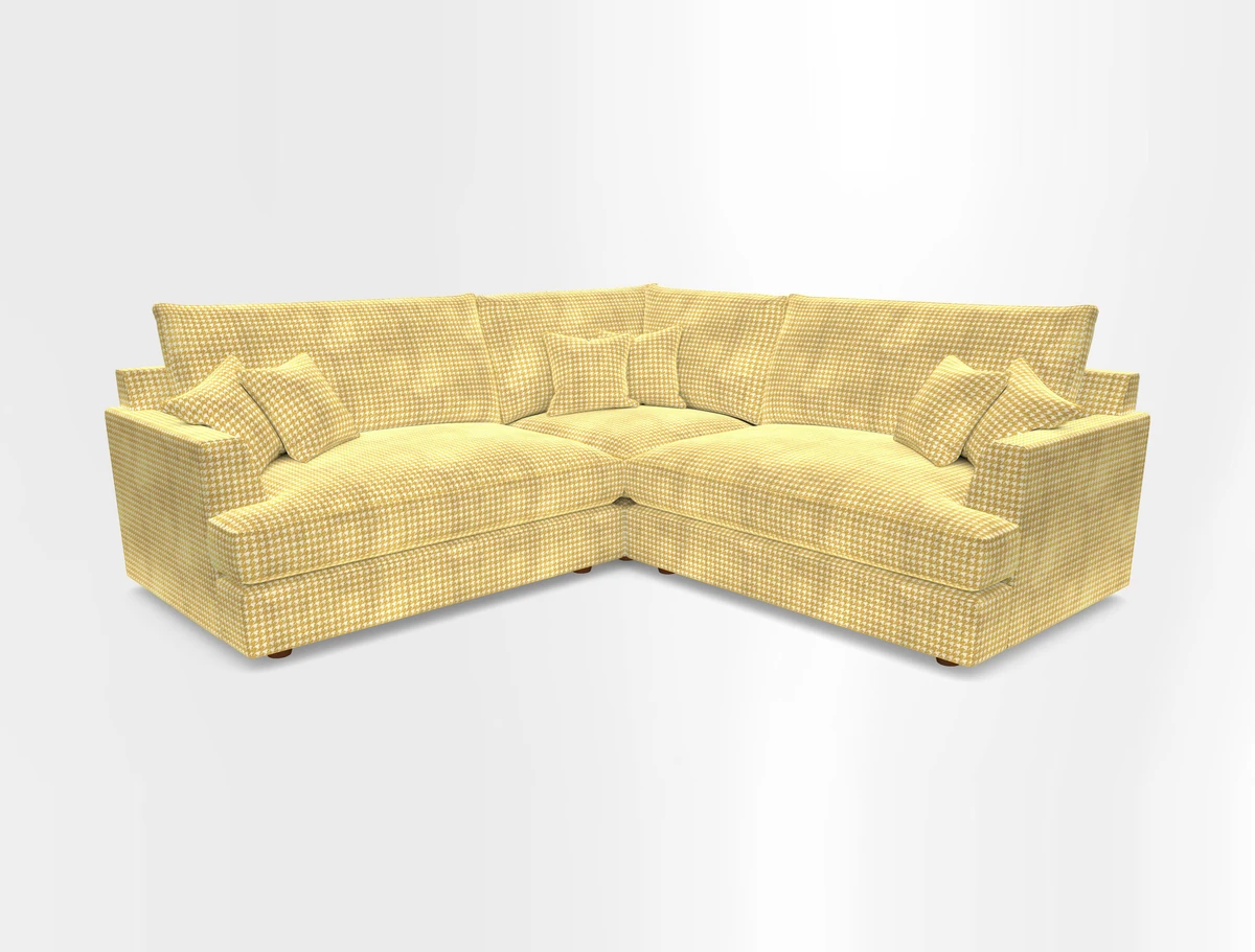 Slingsby Small Fitted Cover Corner Unit LHF & RHF in Two Tone Plain Biscuit.  Loose cover version available