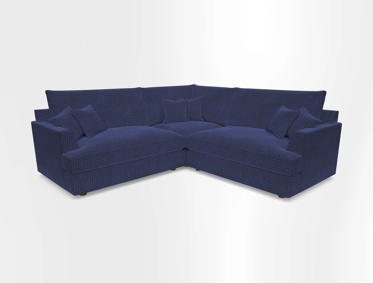 Slingsby Small Fitted Cover Corner Unit LHF & RHF in Two Tone Plain Biscuit.  Loose cover version available