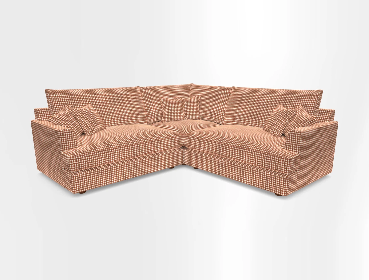 Slingsby Small Fitted Cover Corner Unit LHF & RHF in Two Tone Plain Biscuit.  Loose cover version available