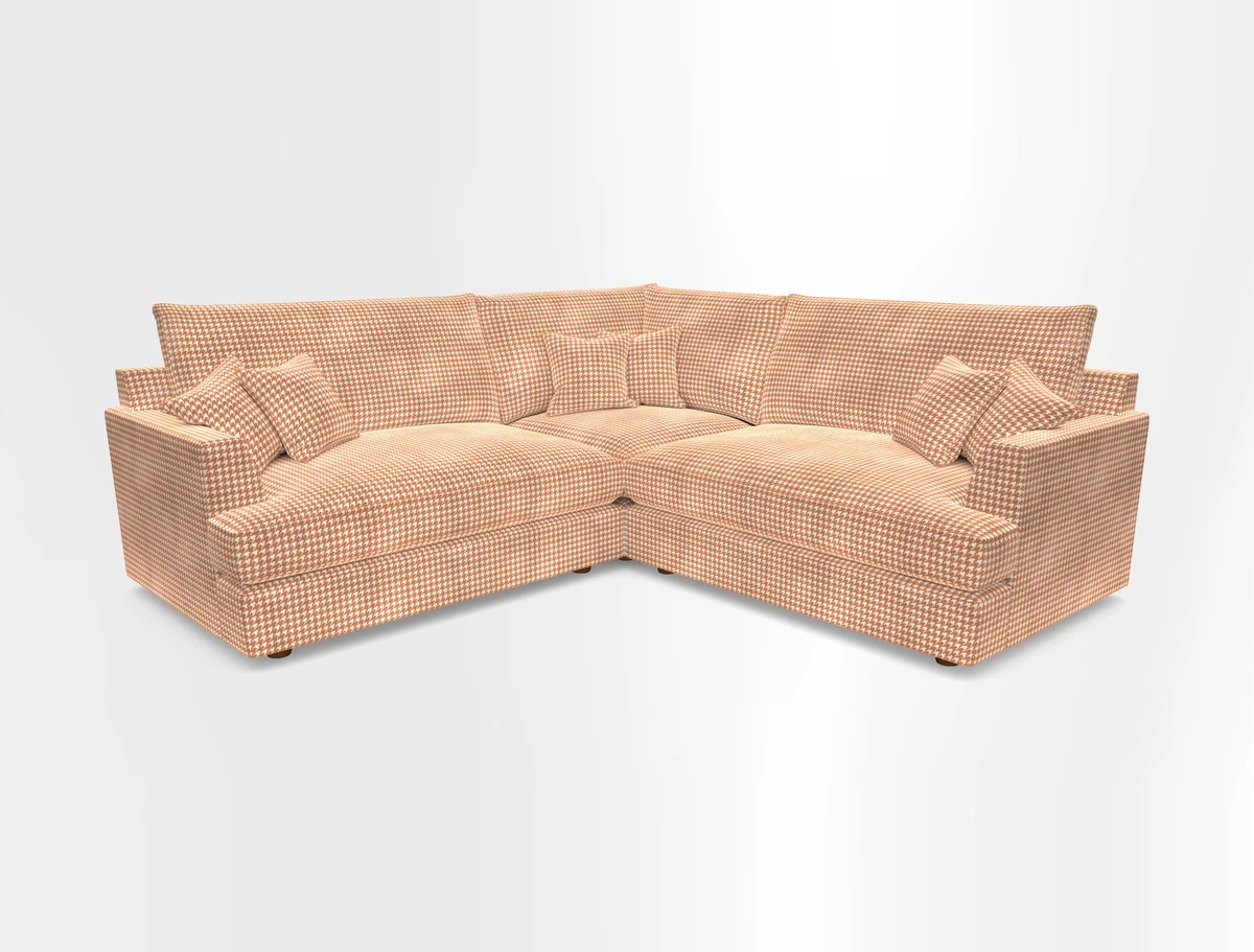 Slingsby Small Fitted Cover Corner Unit LHF & RHF in Two Tone Plain Biscuit.  Loose cover version available