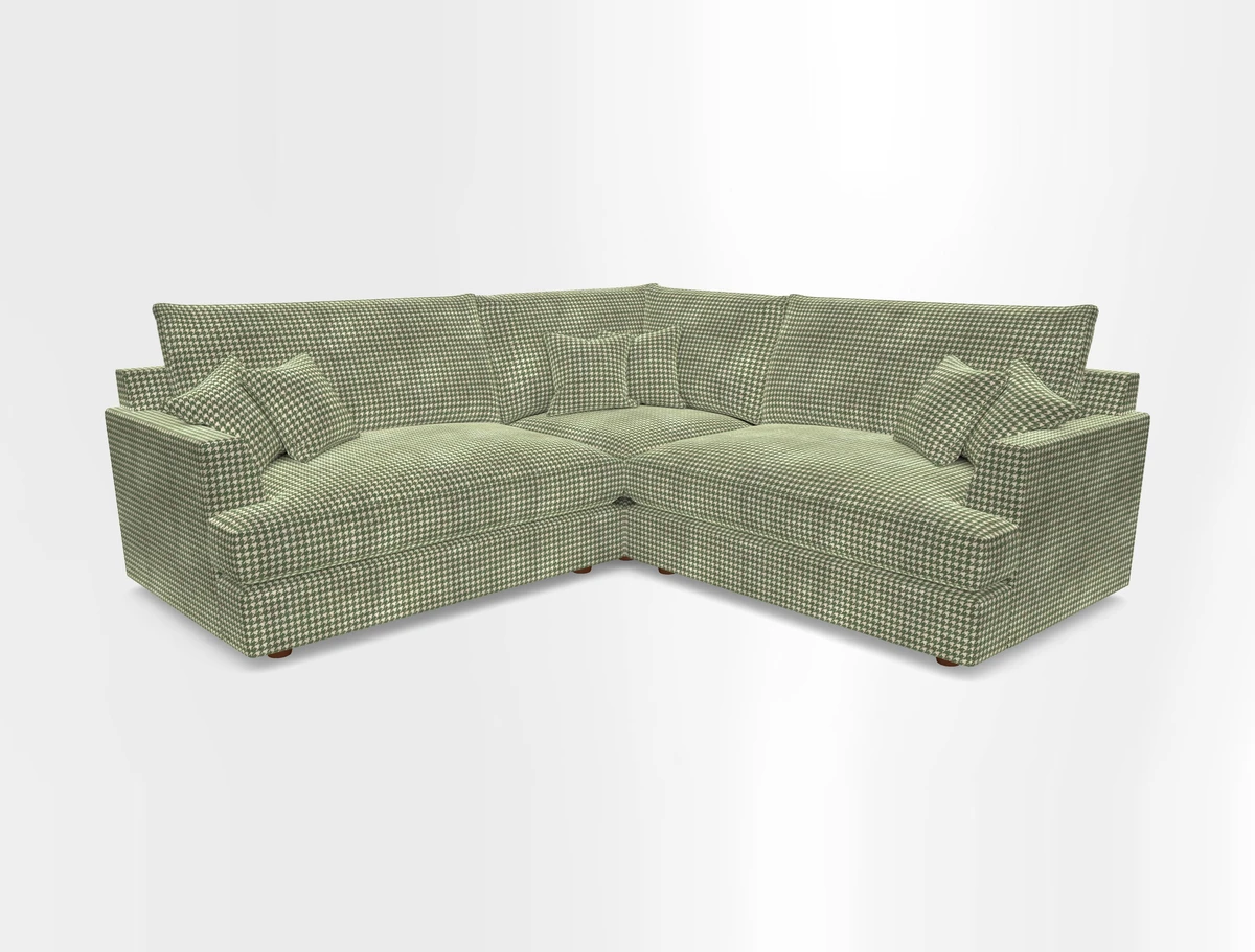 Slingsby Small Fitted Cover Corner Unit LHF & RHF in Two Tone Plain Biscuit.  Loose cover version available
