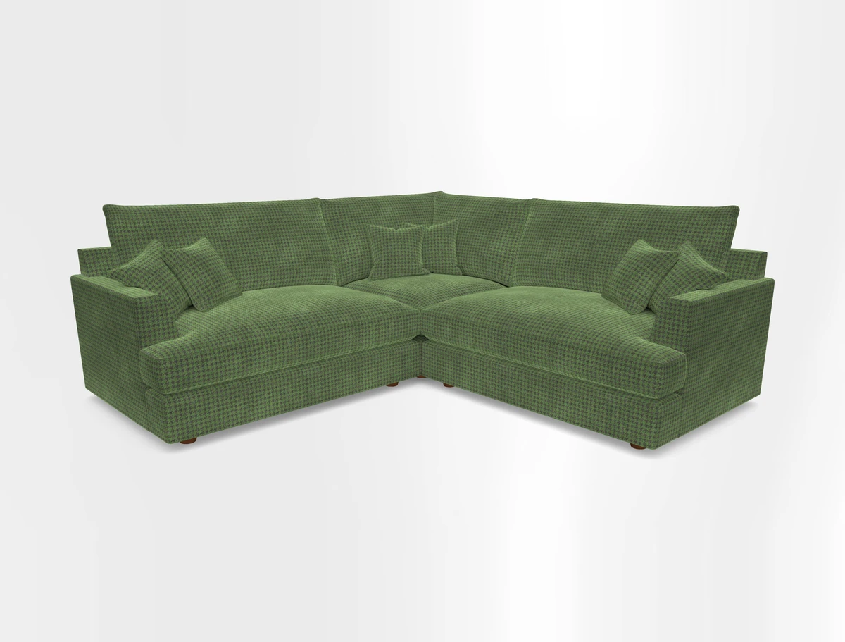 Slingsby Small Fitted Cover Corner Unit LHF & RHF in Two Tone Plain Biscuit.  Loose cover version available