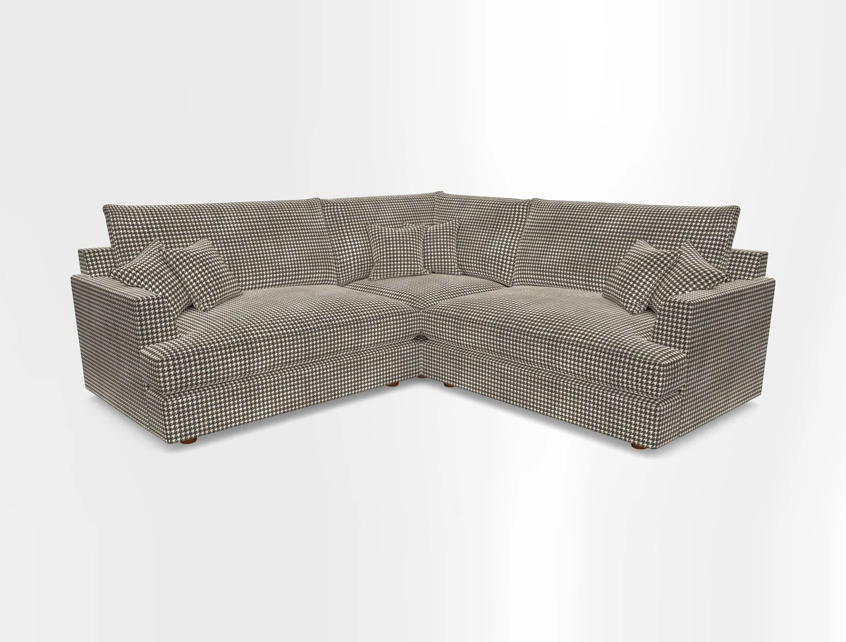 Slingsby Small Fitted Cover Corner Unit LHF & RHF in Two Tone Plain Biscuit.  Loose cover version available