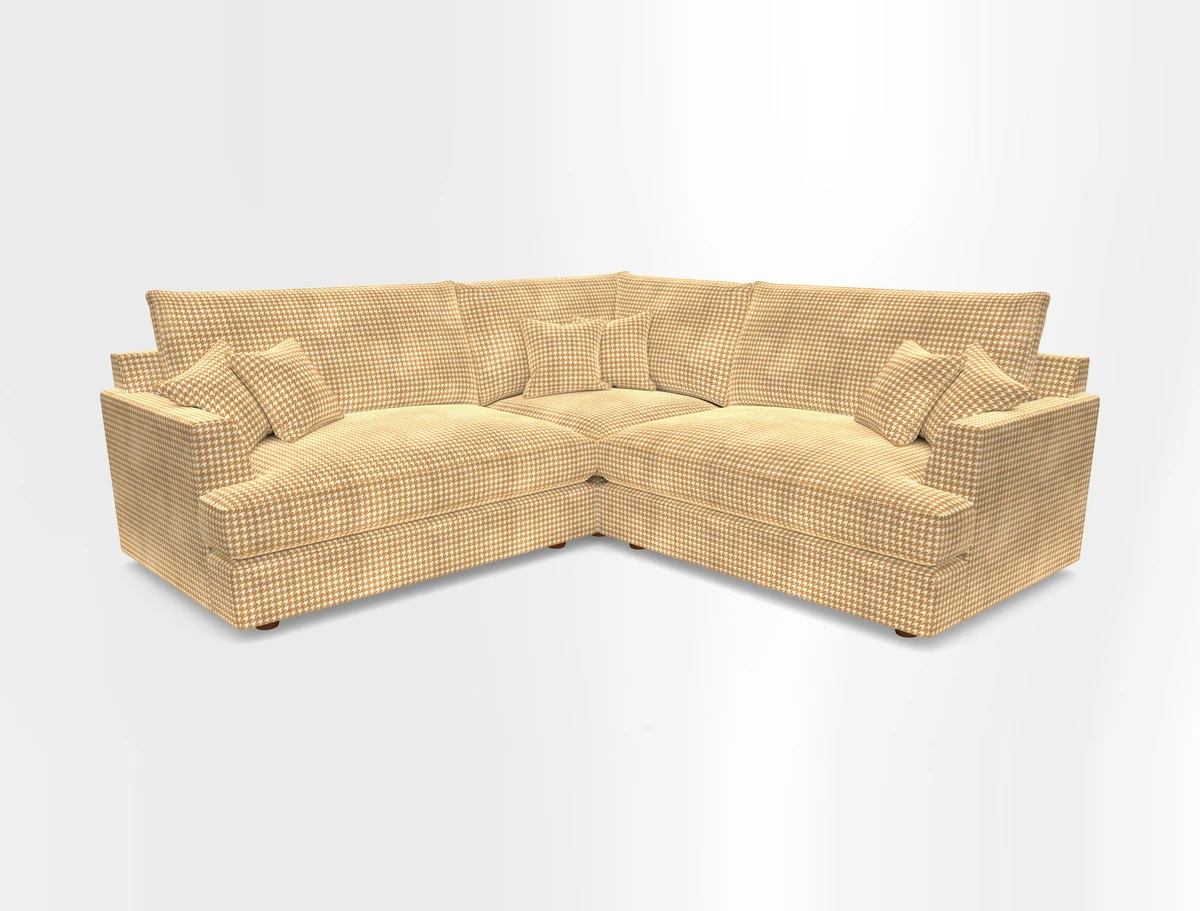 Slingsby Small Fitted Cover Corner Unit LHF & RHF in Two Tone Plain Biscuit.  Loose cover version available
