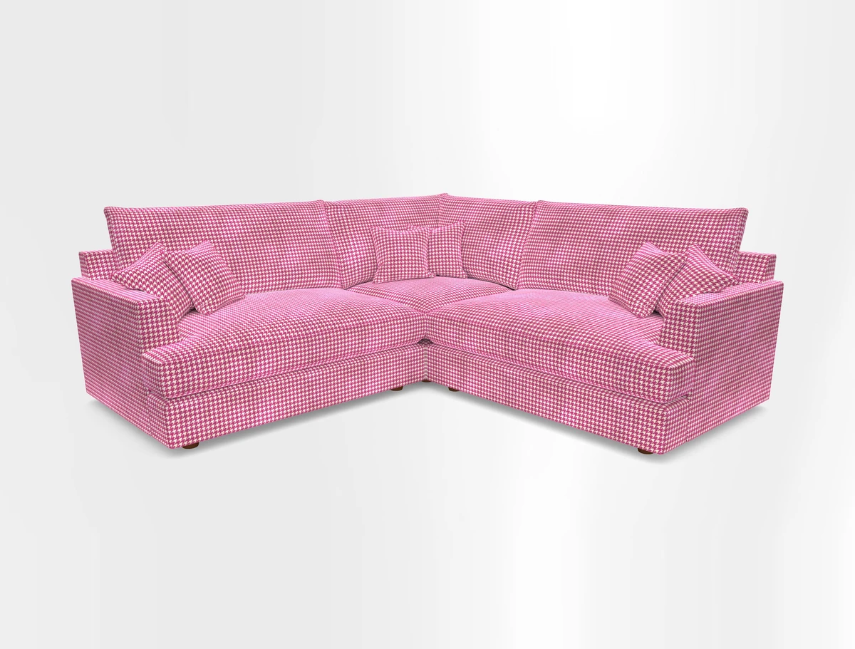 Slingsby Small Fitted Cover Corner Unit LHF & RHF in Two Tone Plain Biscuit.  Loose cover version available