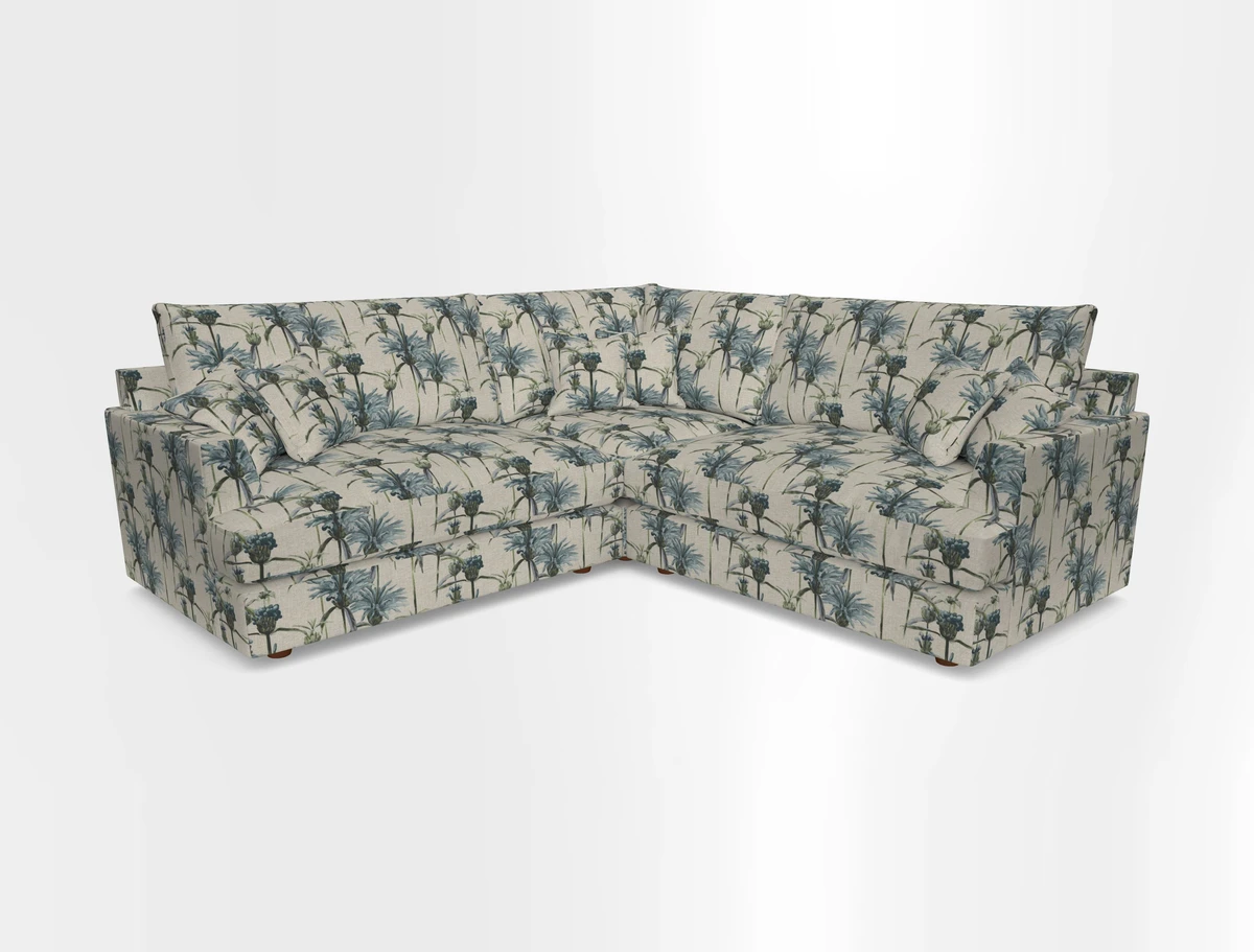 Slingsby Small Fitted Cover Corner Unit LHF & RHF in Two Tone Plain Biscuit.  Loose cover version available