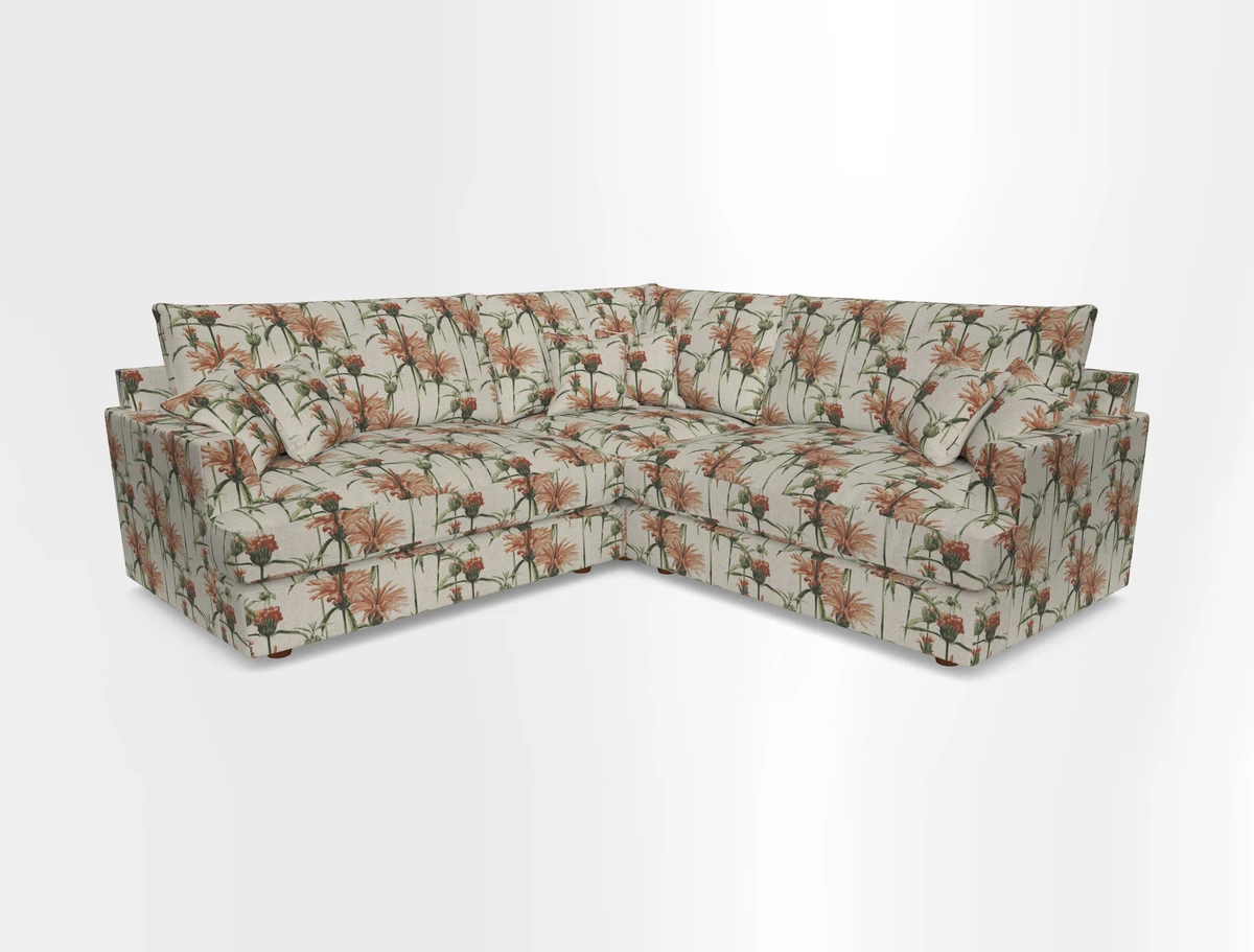 Slingsby Small Fitted Cover Corner Unit LHF & RHF in Two Tone Plain Biscuit.  Loose cover version available