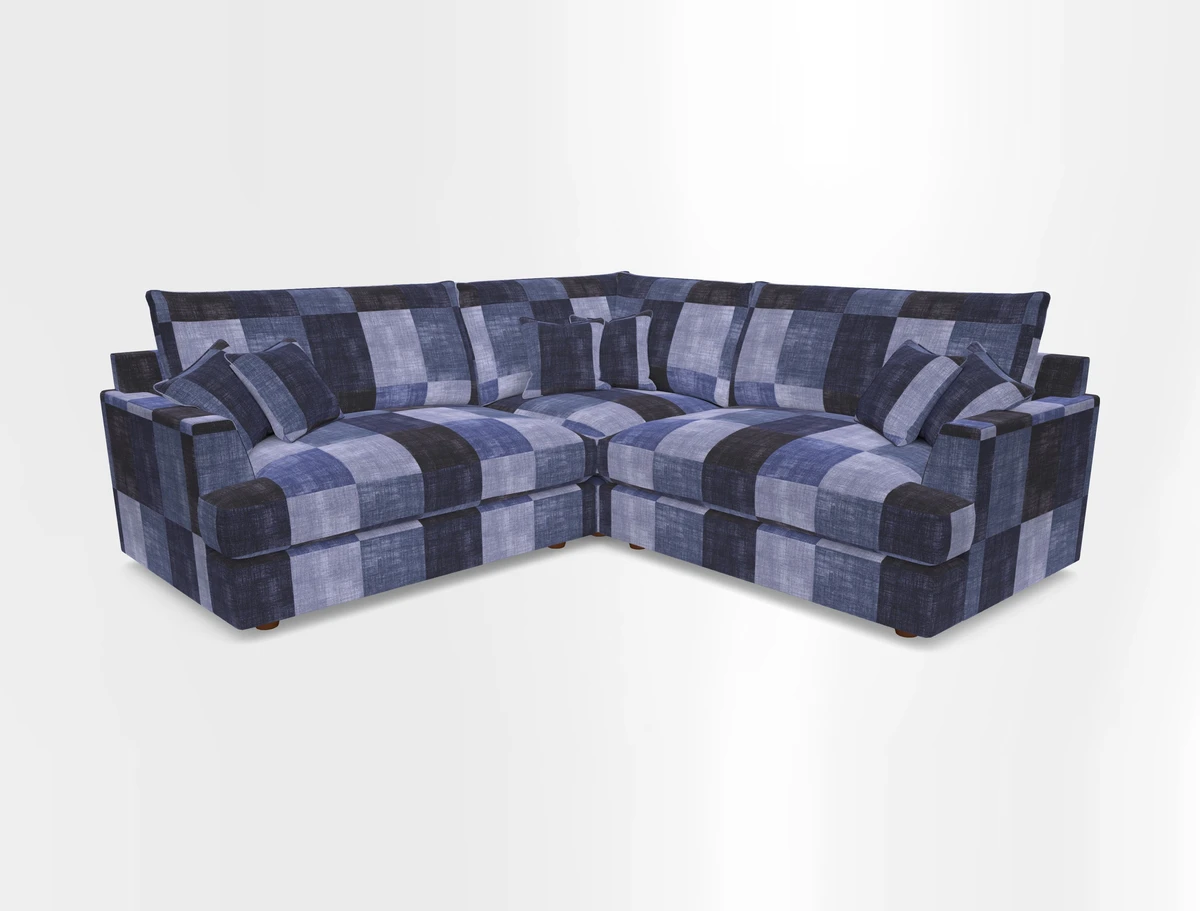 Slingsby Small Fitted Cover Corner Unit LHF & RHF in Two Tone Plain Biscuit.  Loose cover version available