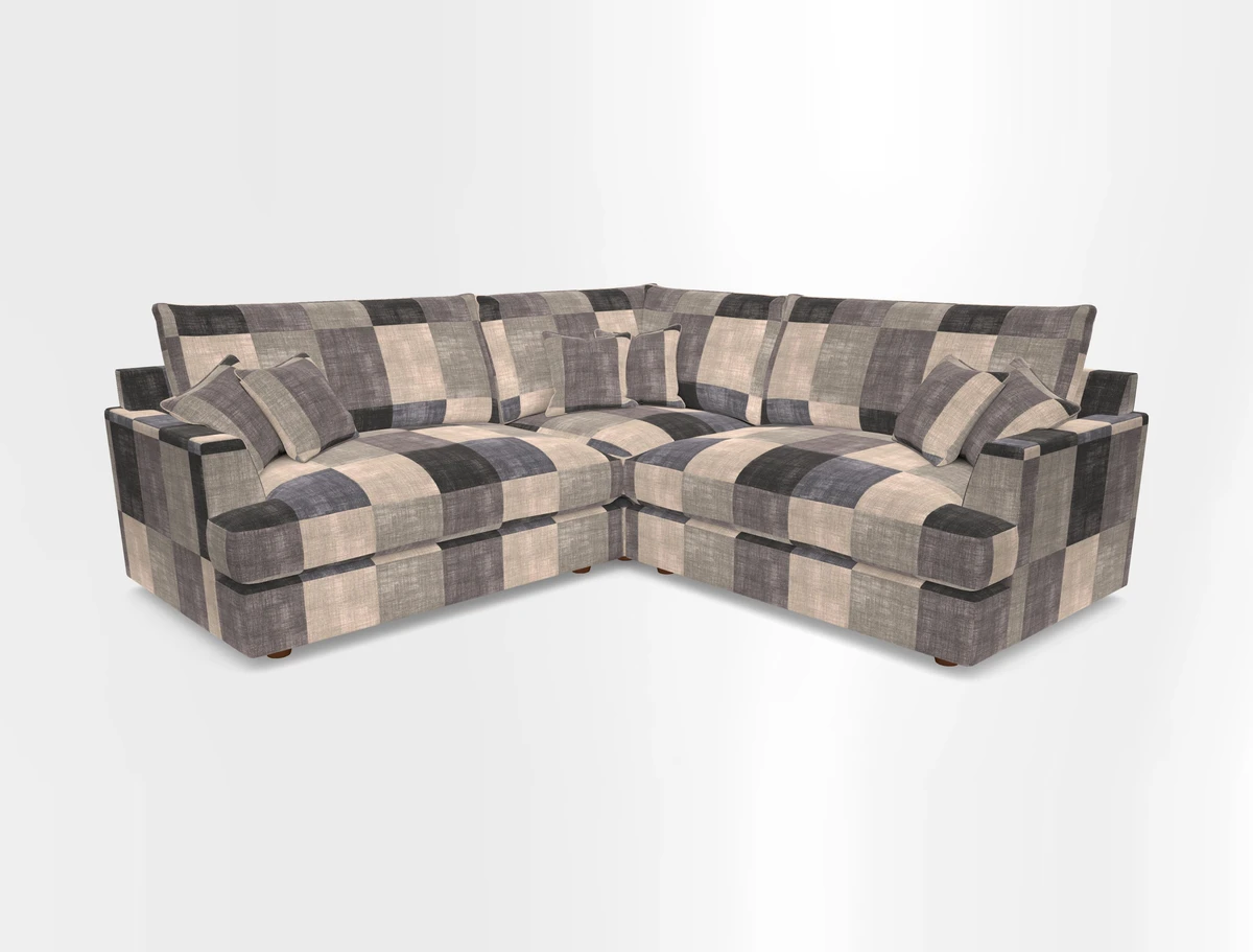 Slingsby Small Fitted Cover Corner Unit LHF & RHF in Two Tone Plain Biscuit.  Loose cover version available