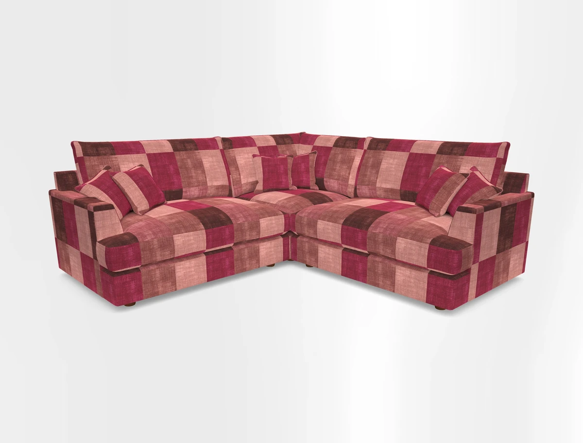 Slingsby Small Fitted Cover Corner Unit LHF & RHF in Two Tone Plain Biscuit.  Loose cover version available