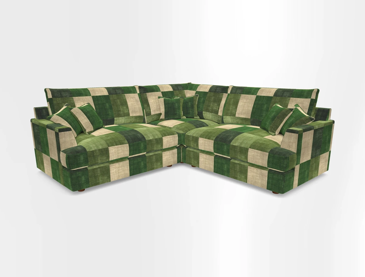 Slingsby Small Fitted Cover Corner Unit LHF & RHF in Two Tone Plain Biscuit.  Loose cover version available