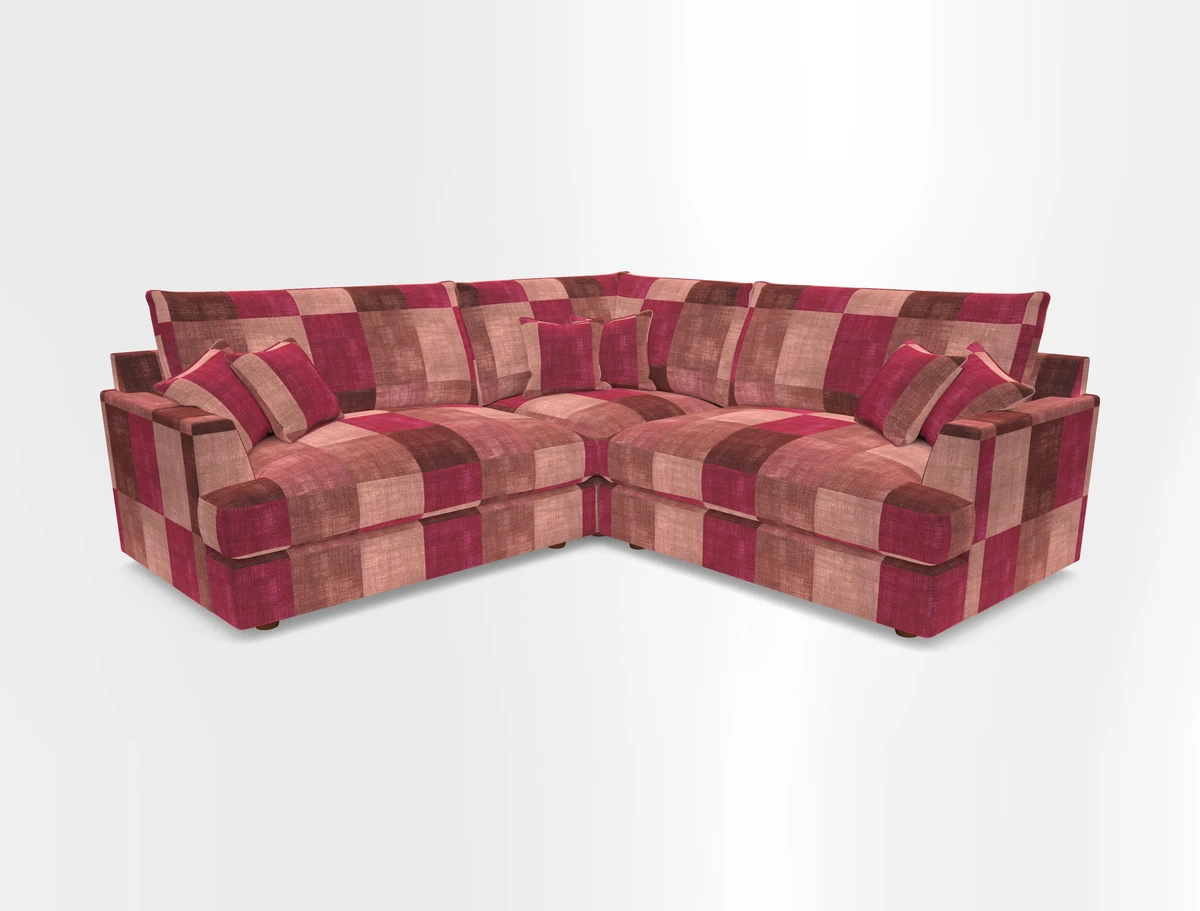 Slingsby Small Fitted Cover Corner Unit LHF & RHF in Two Tone Plain Biscuit.  Loose cover version available