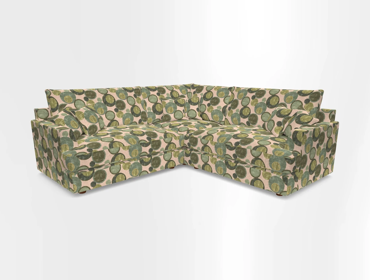 Slingsby Small Fitted Cover Corner Unit LHF & RHF in Two Tone Plain Biscuit.  Loose cover version available