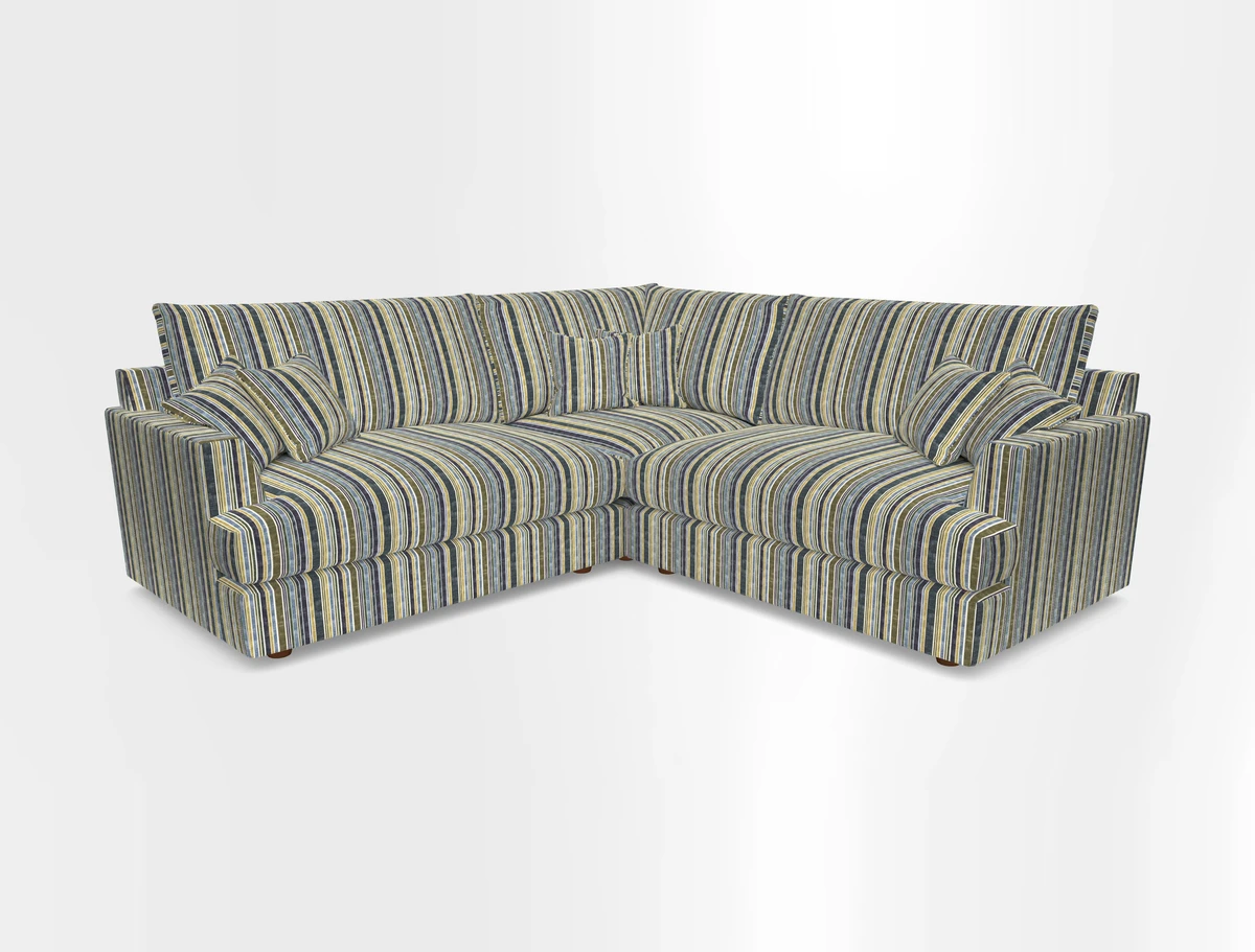 Slingsby Small Fitted Cover Corner Unit LHF & RHF in Two Tone Plain Biscuit.  Loose cover version available