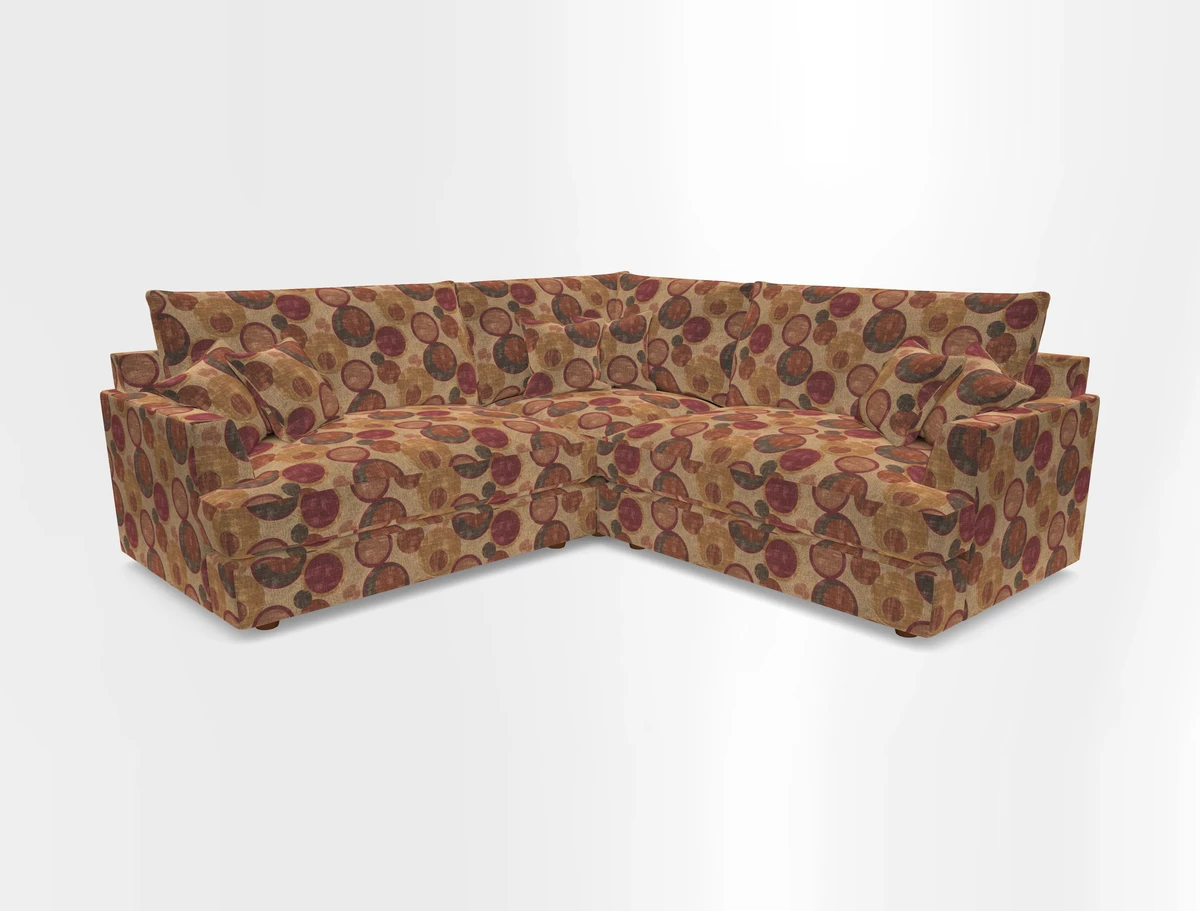 Slingsby Small Fitted Cover Corner Unit LHF & RHF in Two Tone Plain Biscuit.  Loose cover version available