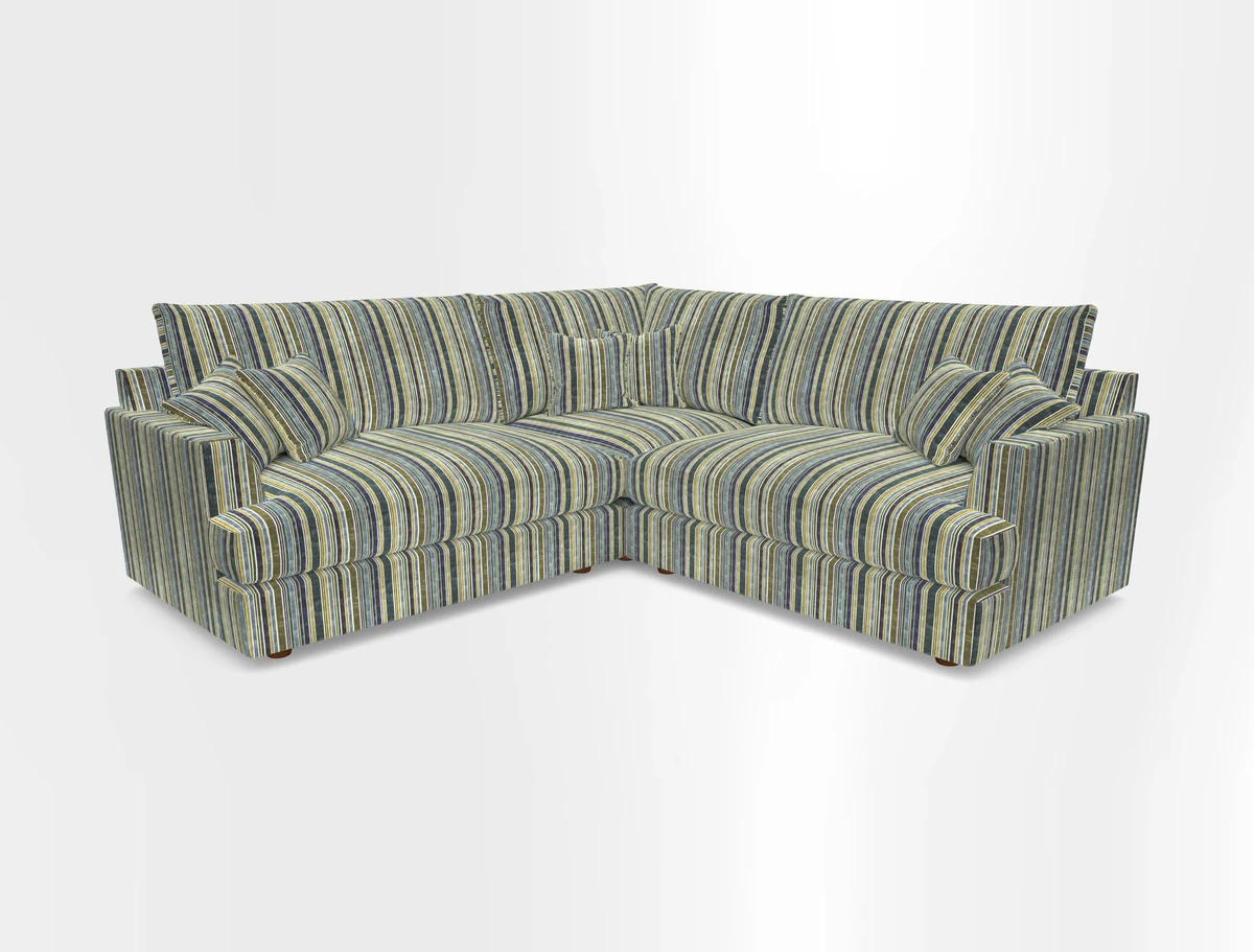 Slingsby Small Fitted Cover Corner Unit LHF & RHF in Two Tone Plain Biscuit.  Loose cover version available