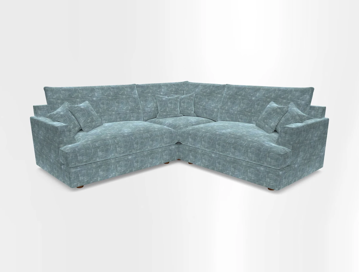 Slingsby Small Fitted Cover Corner Unit LHF & RHF in Two Tone Plain Biscuit.  Loose cover version available