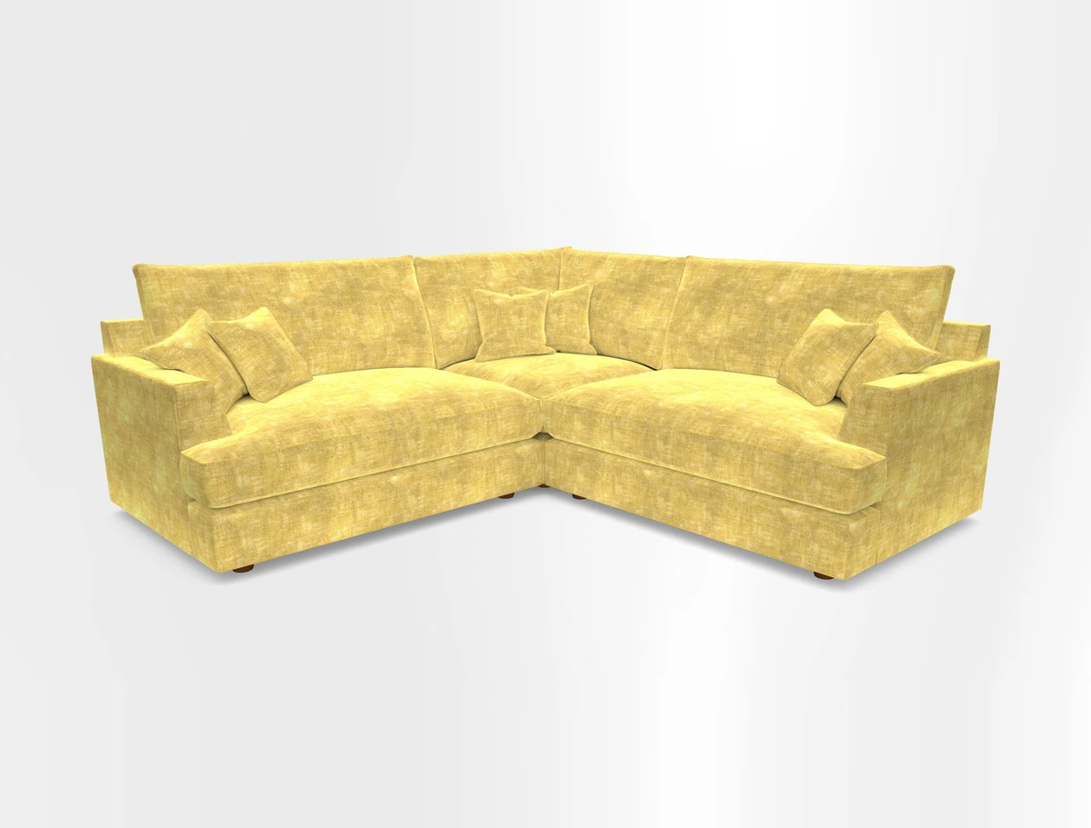 Slingsby Small Fitted Cover Corner Unit LHF & RHF in Two Tone Plain Biscuit.  Loose cover version available
