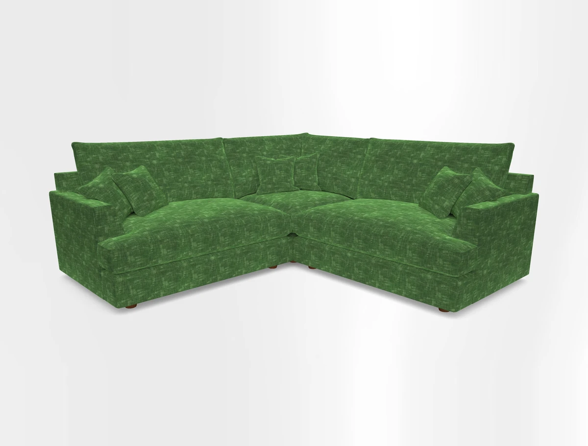 Slingsby Small Fitted Cover Corner Unit LHF & RHF in Two Tone Plain Biscuit.  Loose cover version available