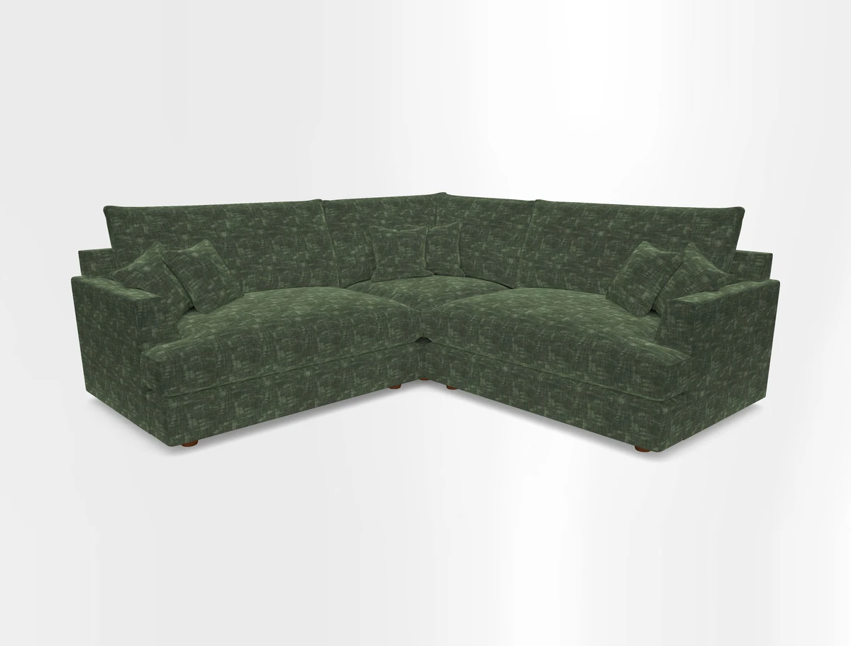 Slingsby Small Fitted Cover Corner Unit LHF & RHF in Two Tone Plain Biscuit.  Loose cover version available
