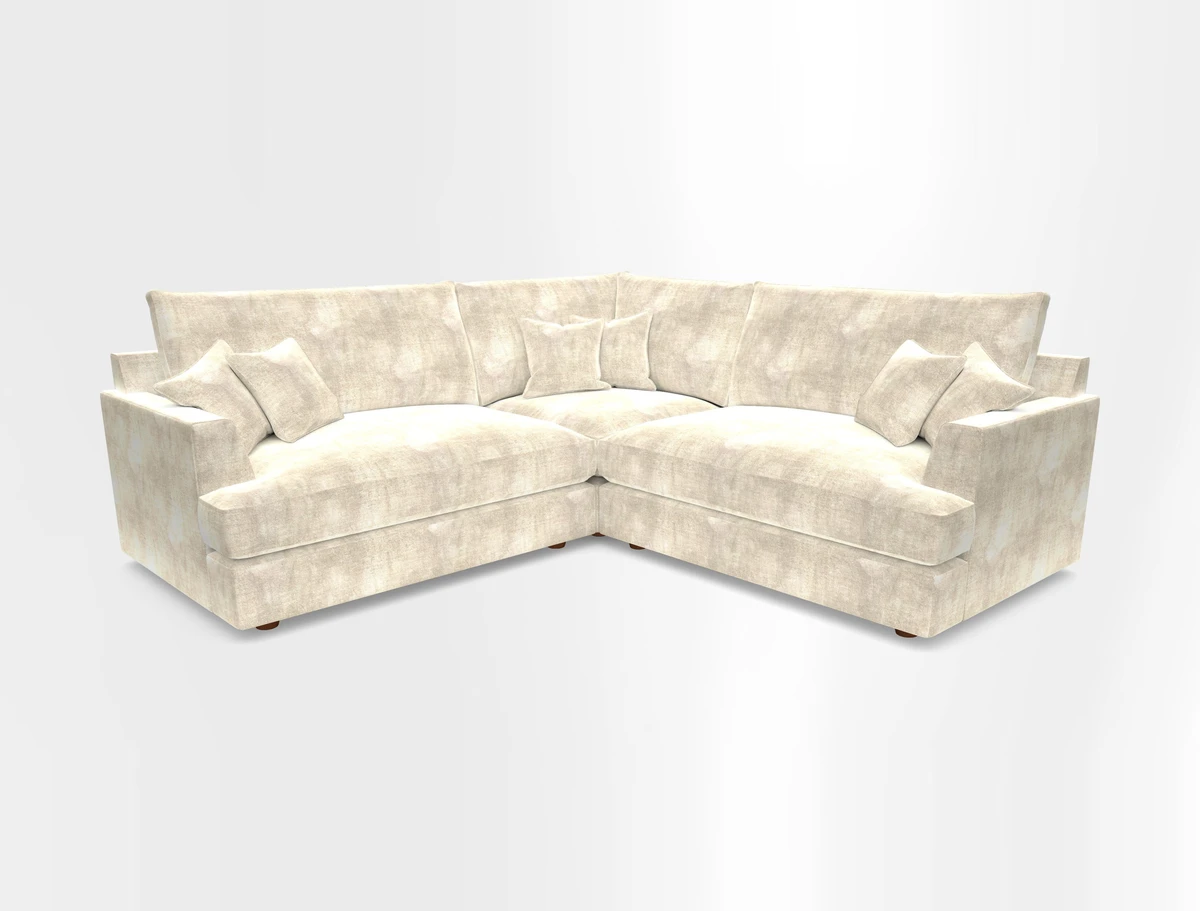 Slingsby Small Fitted Cover Corner Unit LHF & RHF in Two Tone Plain Biscuit.  Loose cover version available