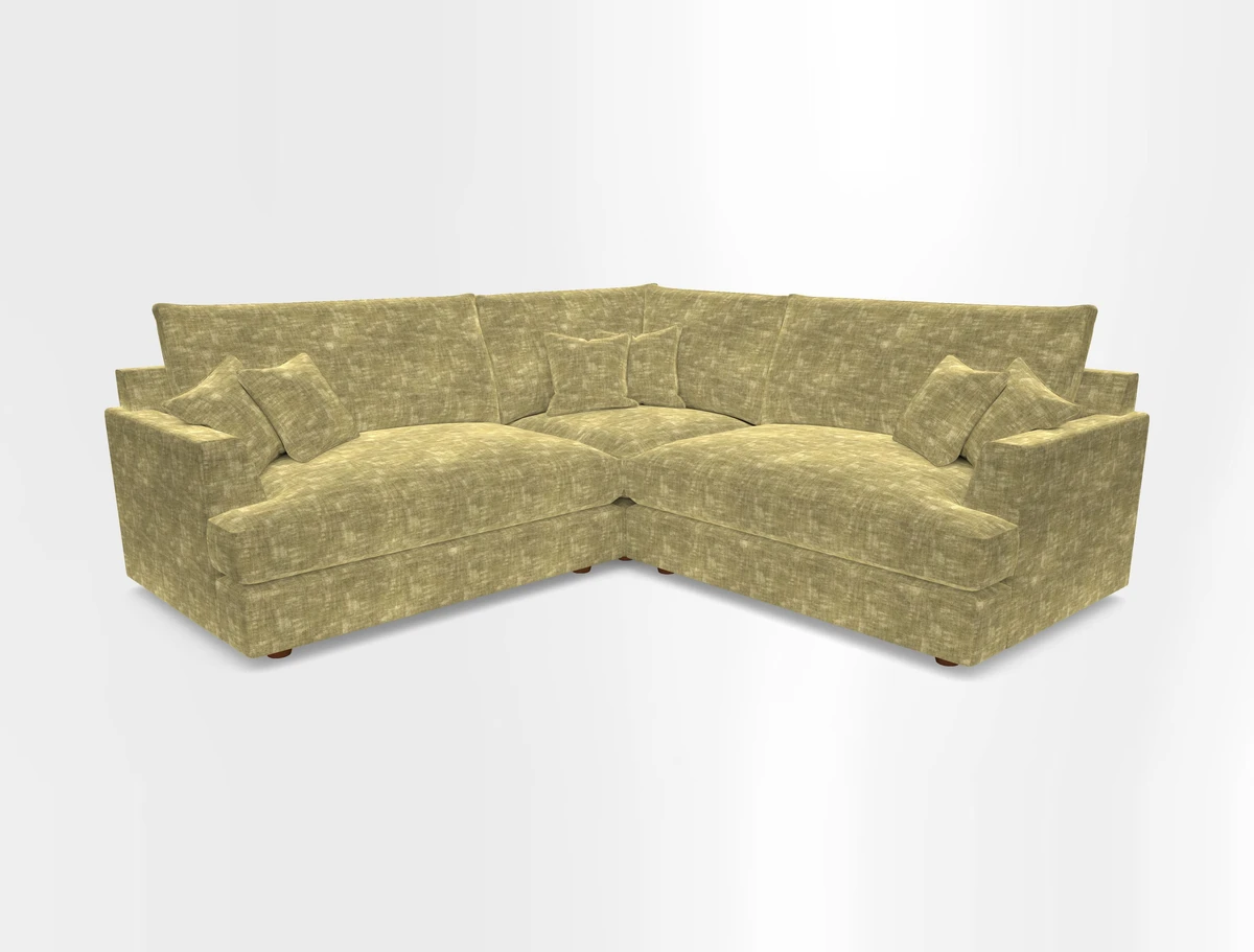 Slingsby Small Fitted Cover Corner Unit LHF & RHF in Two Tone Plain Biscuit.  Loose cover version available