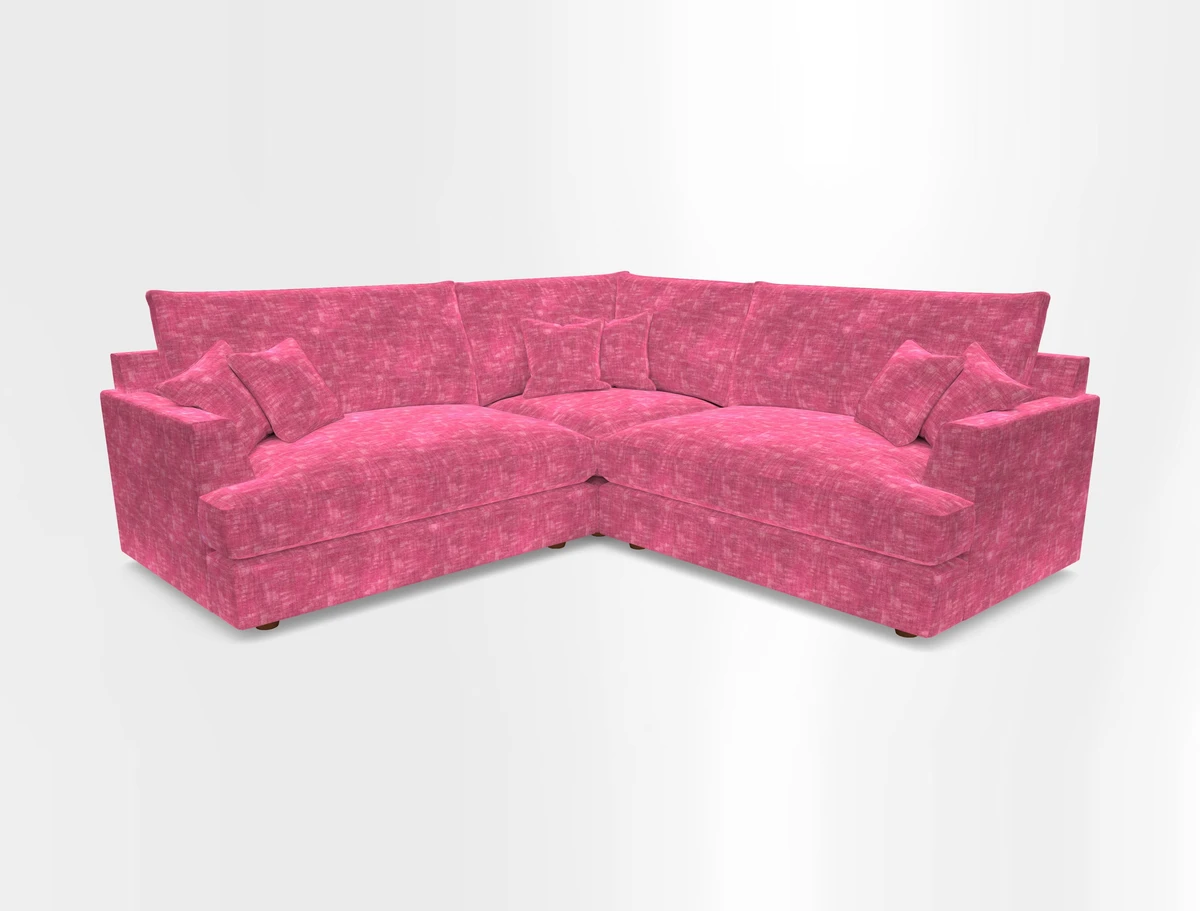 Slingsby Small Fitted Cover Corner Unit LHF & RHF in Two Tone Plain Biscuit.  Loose cover version available