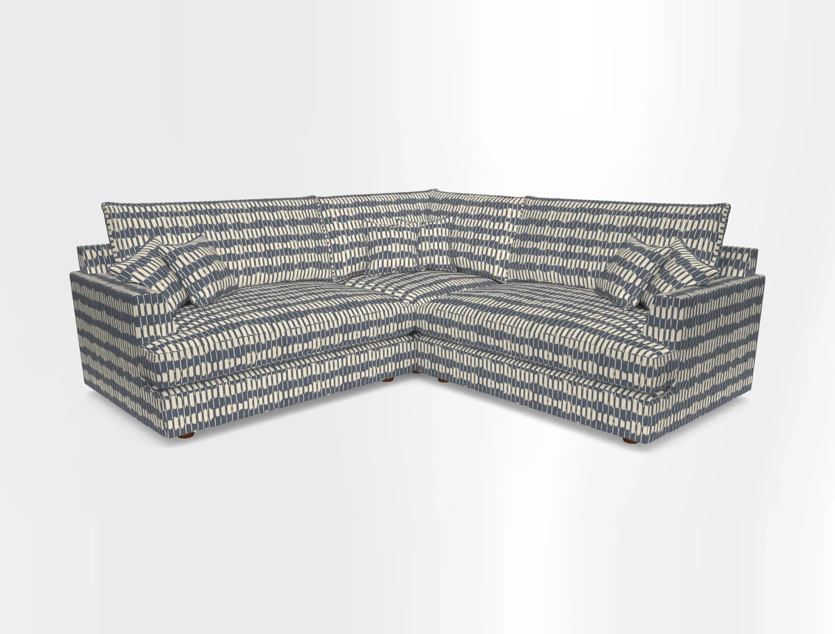 Slingsby Small Fitted Cover Corner Unit LHF & RHF in Two Tone Plain Biscuit.  Loose cover version available