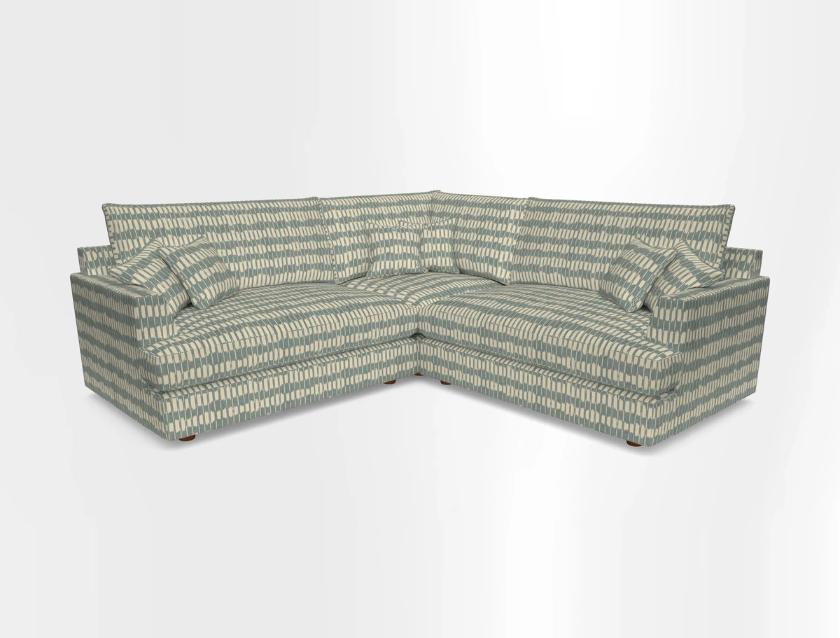 Slingsby Small Fitted Cover Corner Unit LHF & RHF in Two Tone Plain Biscuit.  Loose cover version available