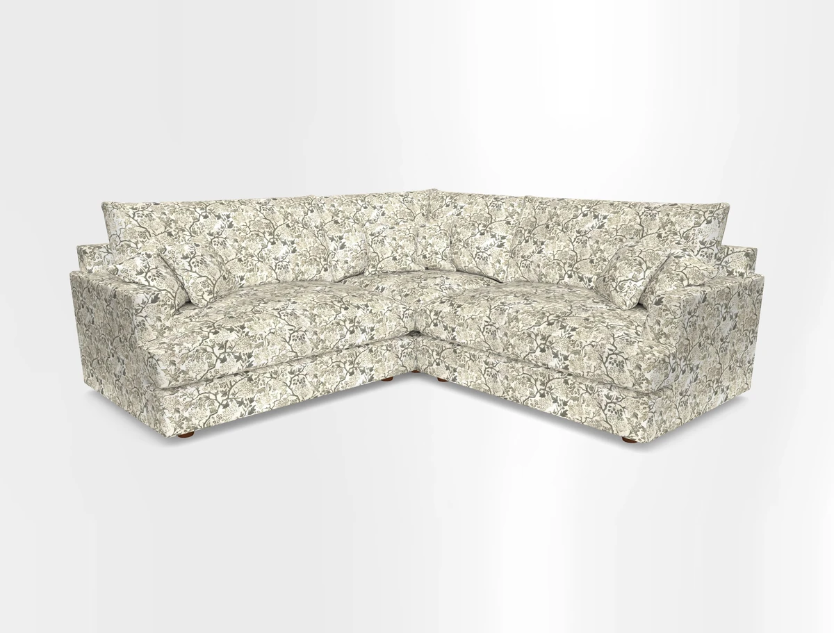 Slingsby Small Fitted Cover Corner Unit LHF & RHF in Two Tone Plain Biscuit.  Loose cover version available