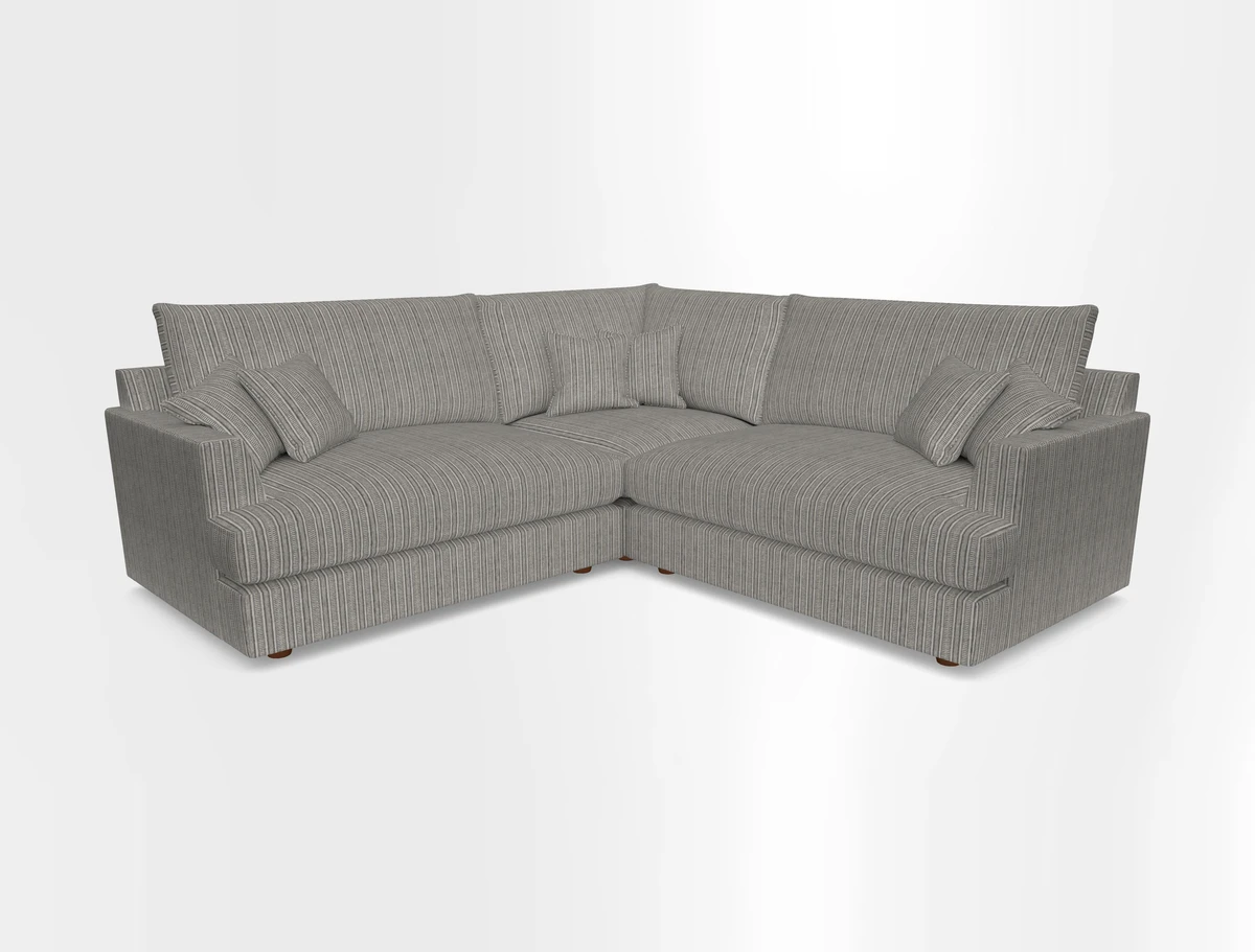 Slingsby Small Fitted Cover Corner Unit LHF & RHF in Two Tone Plain Biscuit.  Loose cover version available