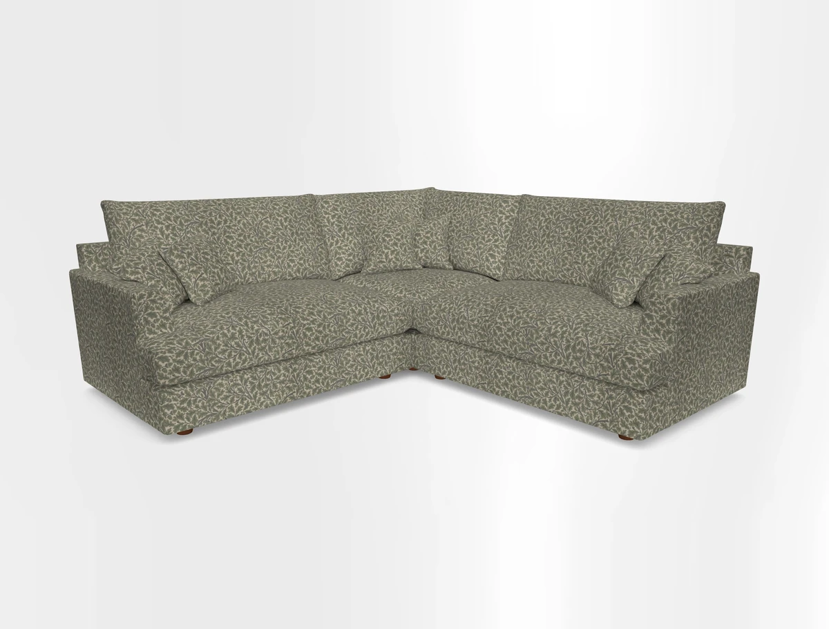 Slingsby Small Fitted Cover Corner Unit LHF & RHF in Two Tone Plain Biscuit.  Loose cover version available