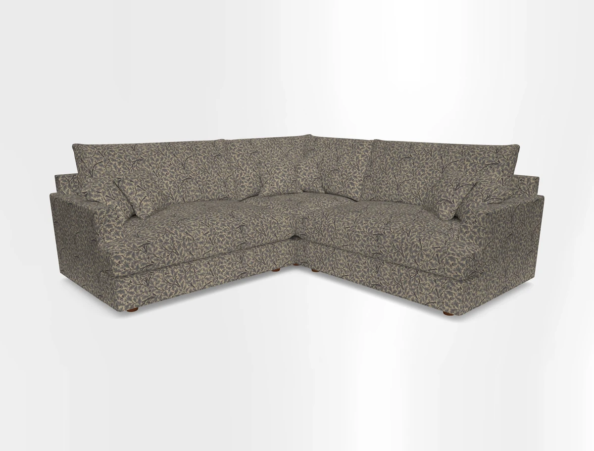 Slingsby Small Fitted Cover Corner Unit LHF & RHF in Two Tone Plain Biscuit.  Loose cover version available